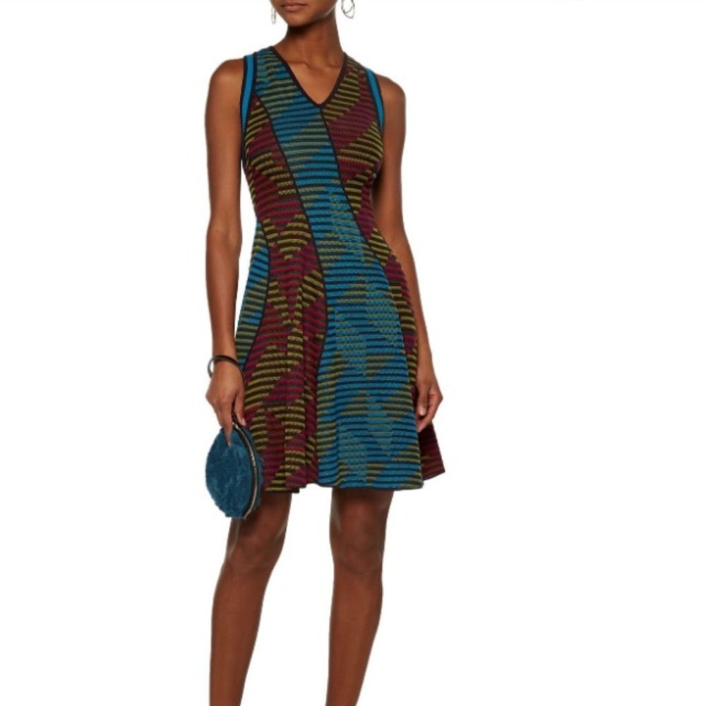 M Missoni Knitted Fit and Flare Dress